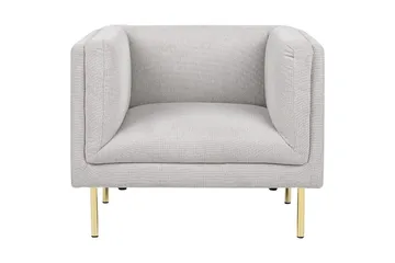 Fåtölj Moen - Grå, guld - Möbler - Fåtölj & stolar - Fåtölj