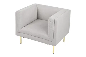 Fåtölj Moen - Grå, guld - Möbler - Fåtölj & stolar - Fåtölj