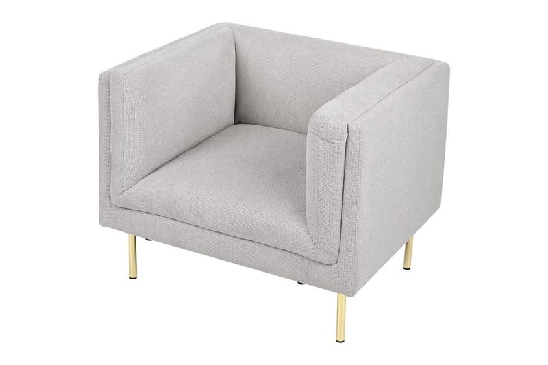 Fåtölj Moen - Grå, guld - Möbler - Fåtölj & stolar - Fåtölj