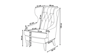 Molde Fåtölj - Rosa - Möbler - Fåtölj & stolar - Fåtölj - Öronlappsfåtölj