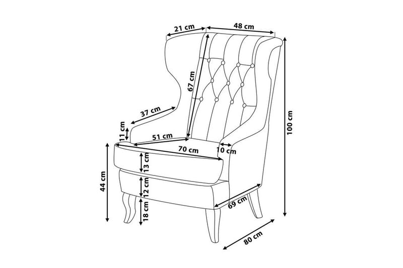 Molde Fåtölj - Rosa - Möbler - Fåtölj & stolar - Fåtölj - Öronlappsfåtölj