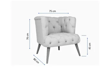 Monroew Fåtölj - Grå/Natur - Möbler - Fåtölj & stolar - Fåtölj