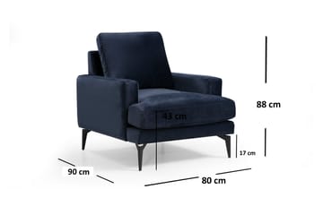 Mukes Fåtölj med Armstöd - Blå - Möbler - Fåtölj & stolar - Fåtölj