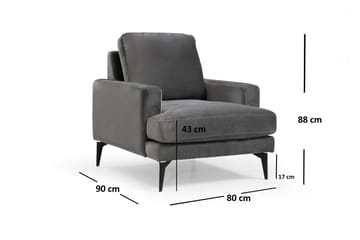 Mukes Fåtölj med Armstöd - Svart - Möbler - Fåtölj & stolar - Fåtölj