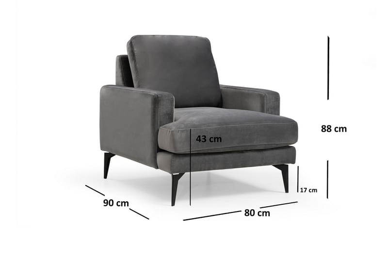 Mukes Fåtölj med Armstöd - Svart - Möbler - Fåtölj & stolar - Fåtölj