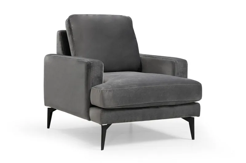 Mukes Fåtölj med Armstöd, Svart