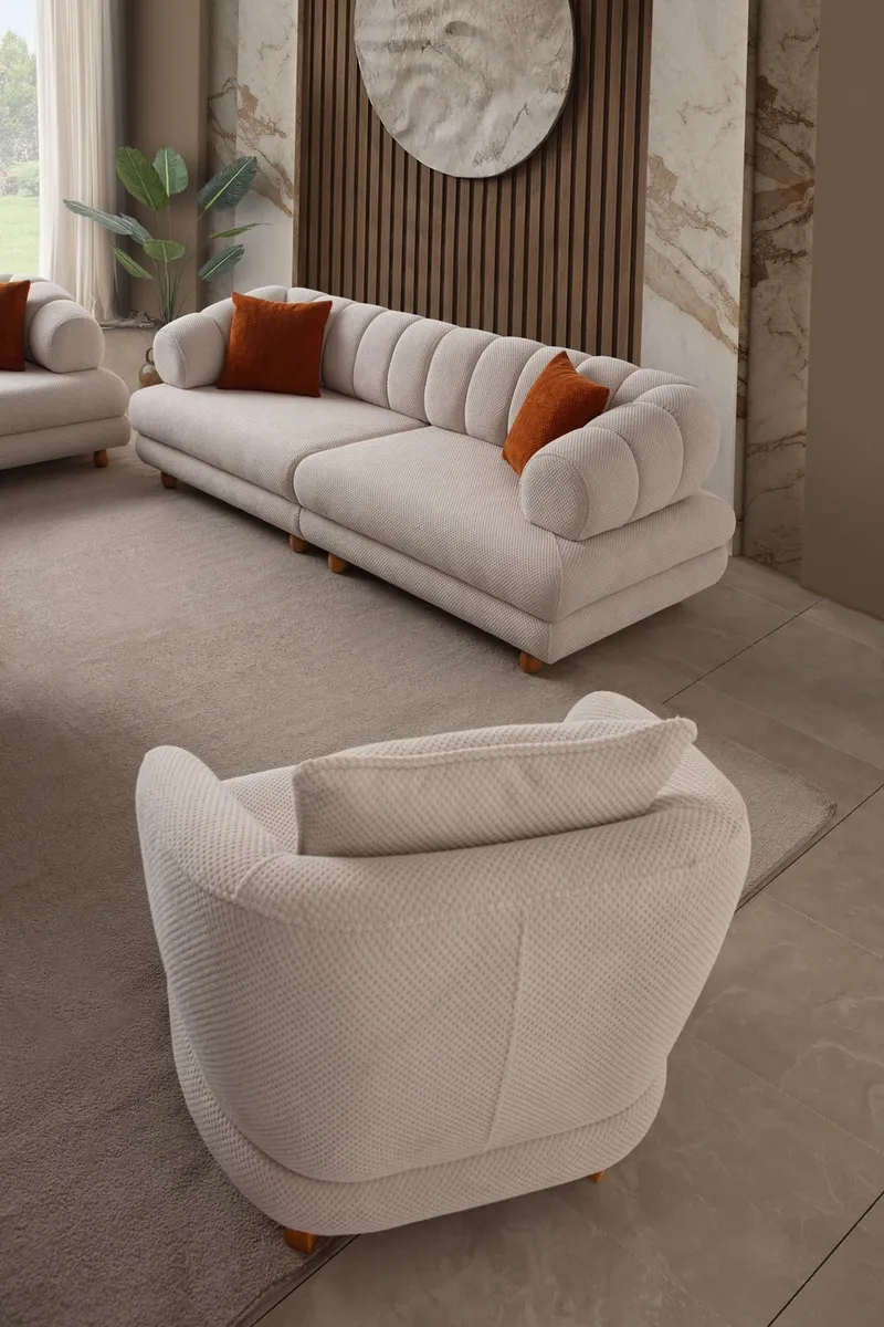 Munemori Öronlappsfåtölj 81x76x81 cm - Beige - Möbler - Fåtölj & stolar - Fåtölj - Öronlappsfåtölj