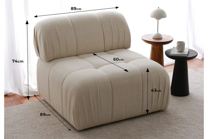 Murum Fåtölj - Vit - Möbler - Soffa - Modulsoffa - Mittmodul