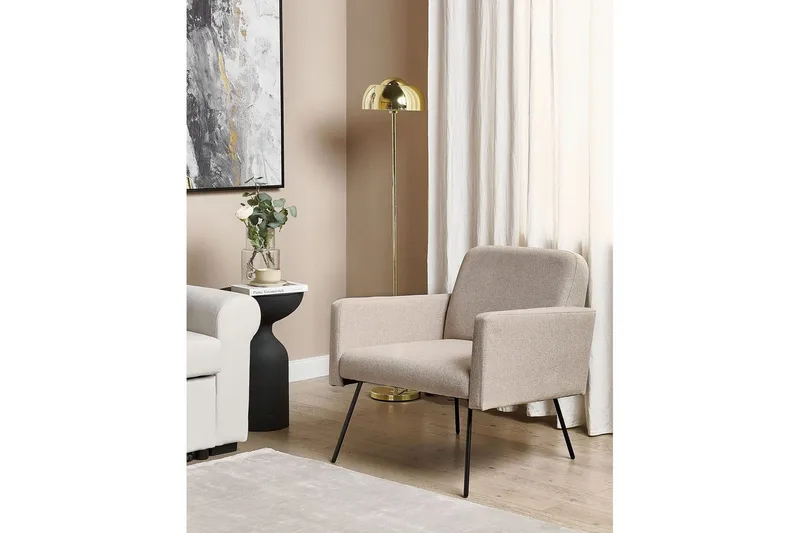 Fåtölj Narken - Beige, svart - Möbler - Fåtölj & stolar - Fåtölj