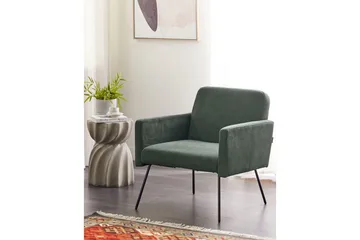 Fåtölj Narken - Grön, Svart - Möbler - Fåtölj & stolar - Fåtölj