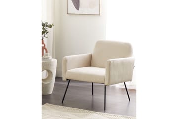 Fåtölj Narken - Krämvit, svart - Möbler - Fåtölj & stolar - Fåtölj