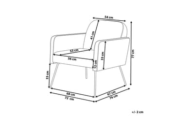 Fåtölj Narken - Krämvit, svart - Möbler - Fåtölj & stolar - Fåtölj