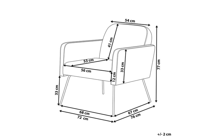 Fåtölj Narken - Krämvit, svart - Möbler - Fåtölj & stolar - Fåtölj