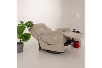 Navren Reclinerfåtölj Elektrisk - Krämvit - Möbler - Fåtölj & stolar - Fåtölj - Biofåtölj & reclinerfåtölj