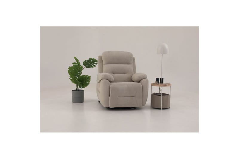 Navren Reclinerfåtölj Elektrisk - Krämvit - Möbler - Fåtölj & stolar - Fåtölj - Liggfåtölj