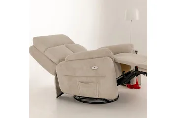 Navren Reclinerfåtölj Elektrisk - Krämvit - Möbler - Fåtölj & stolar - Fåtölj - Biofåtölj & reclinerfåtölj