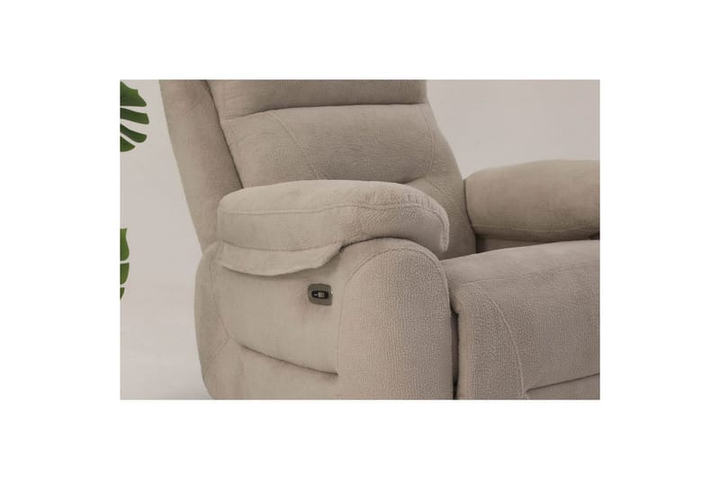 Navren Reclinerfåtölj Elektrisk - Krämvit - Möbler - Fåtölj & stolar - Fåtölj - Liggfåtölj