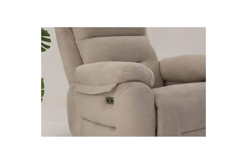 Navren Reclinerfåtölj Elektrisk - Krämvit - Möbler - Fåtölj & stolar - Fåtölj - Liggfåtölj