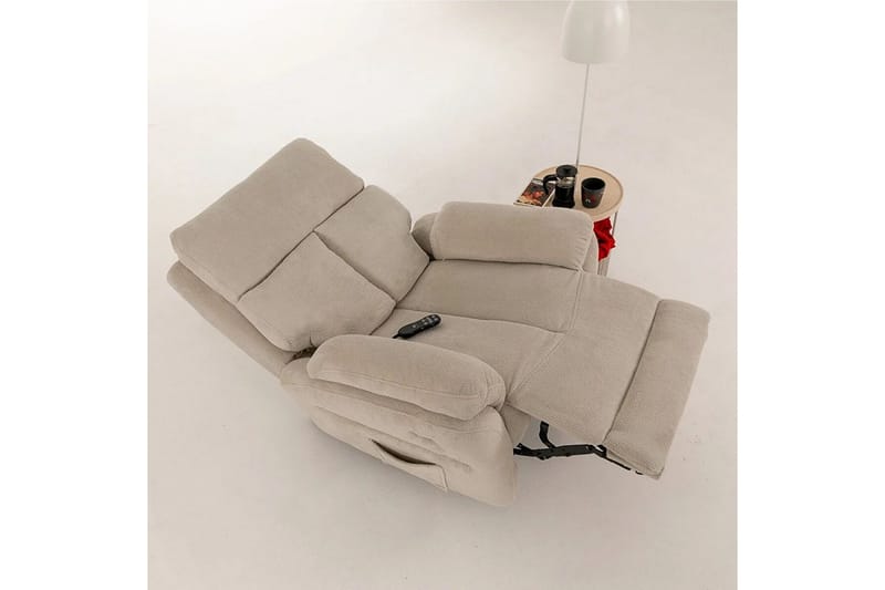 Navren Reclinerfåtölj Elektrisk - Krämvit - Möbler - Fåtölj & stolar - Fåtölj - Liggfåtölj