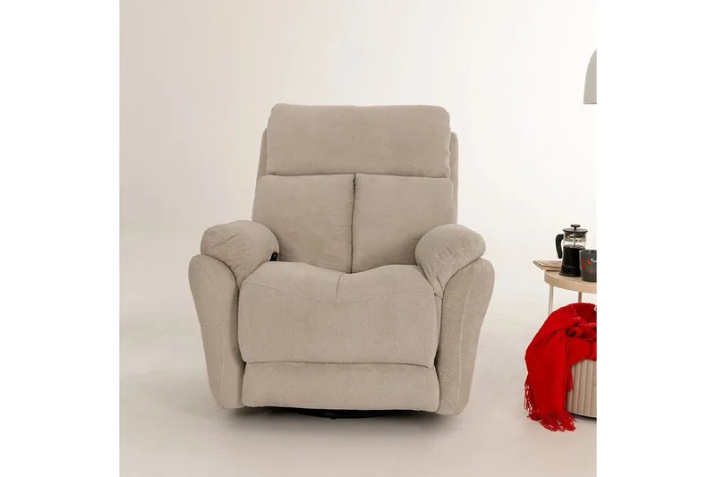 Navren Reclinerfåtölj Elektrisk - Krämvit - Möbler - Fåtölj & stolar - Fåtölj - Biofåtölj & reclinerfåtölj