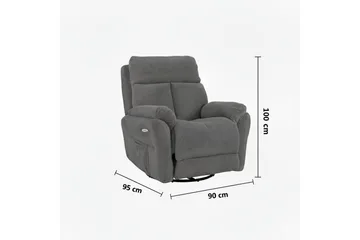Navren Reclinerfåtölj Elektrisk - Krämvit - Möbler - Fåtölj & stolar - Fåtölj - Biofåtölj & reclinerfåtölj