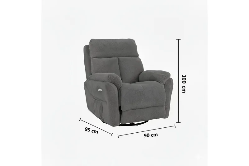 Navren Reclinerfåtölj Elektrisk - Krämvit - Möbler - Fåtölj & stolar - Fåtölj - Biofåtölj & reclinerfåtölj