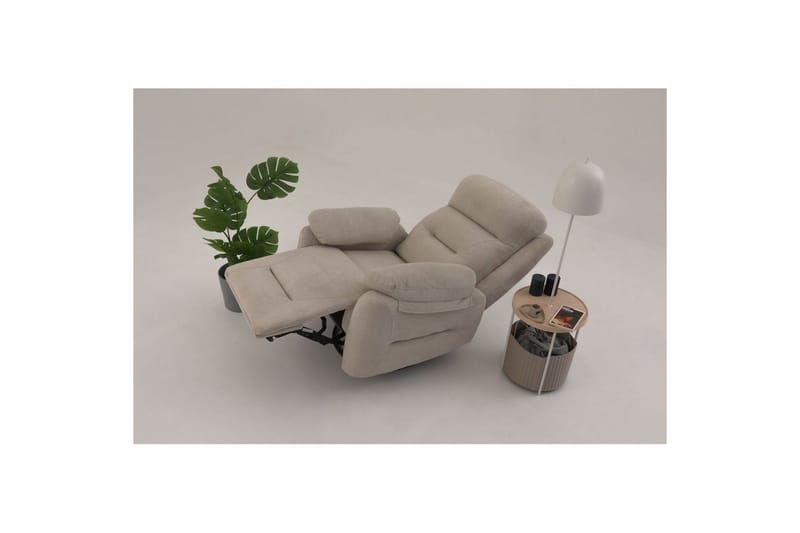 Navren Reclinerfåtölj Elektrisk - Krämvit - Möbler - Fåtölj & stolar - Fåtölj - Liggfåtölj