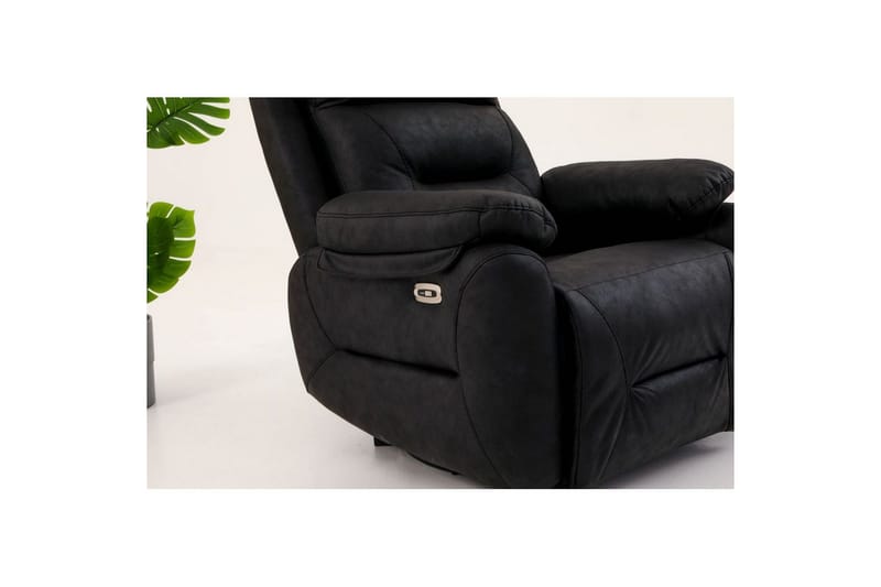 Navren Reclinerfåtölj Elektrisk - Svart - Möbler - Fåtölj & stolar - Fåtölj - Liggfåtölj