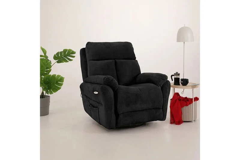 Navren Reclinerfåtölj Elektrisk - Svart - Möbler - Fåtölj & stolar - Fåtölj - Biofåtölj & reclinerfåtölj