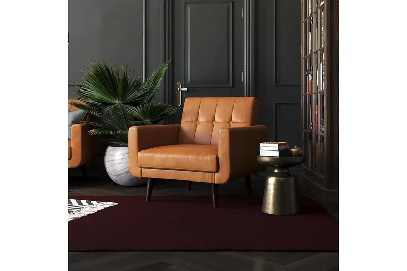 Nola Fåtölj Konstläder/Ljusbrun - Dorel Home - Möbler - Fåtölj & stolar - Fåtölj