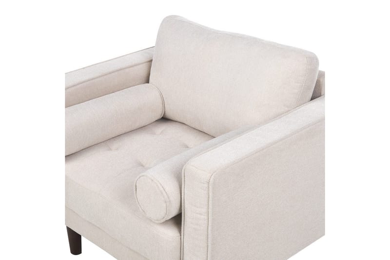 Fåtölj Nurmo - Beige, mörkt trä - Möbler - Fåtölj & stolar - Fåtölj