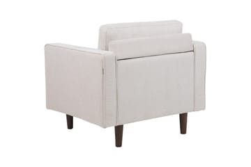 Fåtölj Nurmo - Beige, mörkt trä - Möbler - Fåtölj & stolar - Fåtölj