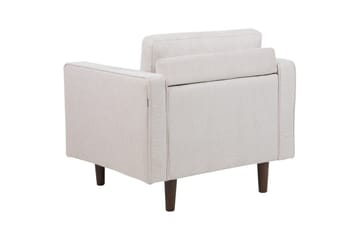 Fåtölj Nurmo - Beige, mörkt trä - Möbler - Fåtölj & stolar - Fåtölj