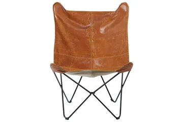 Fåtölj Nybro - Brun, Svart/Konstläder - Möbler - Fåtölj & stolar - Fåtölj