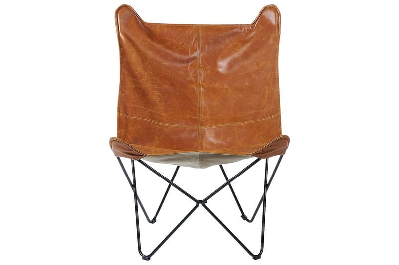 Fåtölj Nybro - Brun, Svart/Konstläder - Möbler - Fåtölj & stolar - Fåtölj