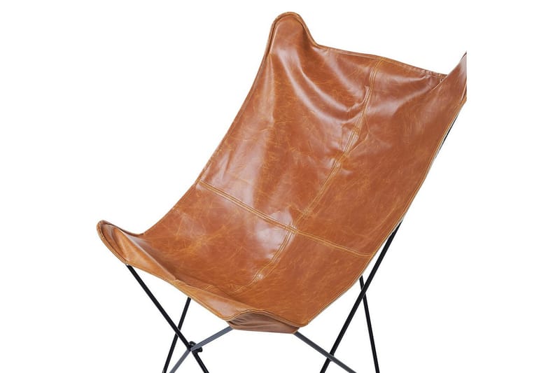 Fåtölj Nybro - Brun, Svart/Konstläder - Möbler - Fåtölj & stolar - Fåtölj