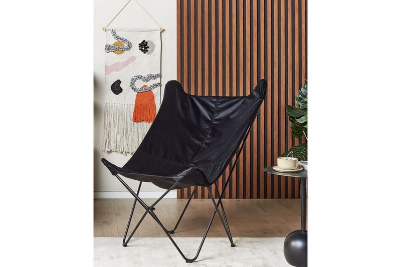 Fåtölj Nybro - Svart/Sammet - Möbler - Fåtölj & stolar - Fåtölj