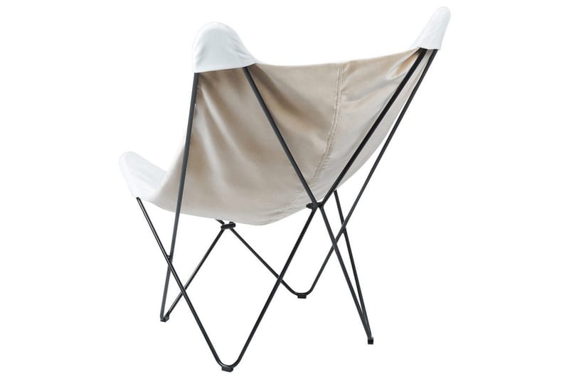 Fåtölj Nybro - Vit, Svart/Sammet - Möbler - Fåtölj & stolar - Fåtölj