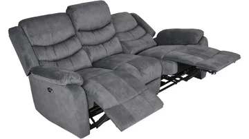 Olvani Reclinerfåtölj i tyg manuell - Grå - Möbler - Fåtölj & stolar - Fåtölj - Biofåtölj & reclinerfåtölj