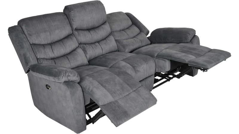 Olvani Reclinerfåtölj i tyg manuell - Grå - Möbler - Fåtölj & stolar - Fåtölj - Biofåtölj & reclinerfåtölj