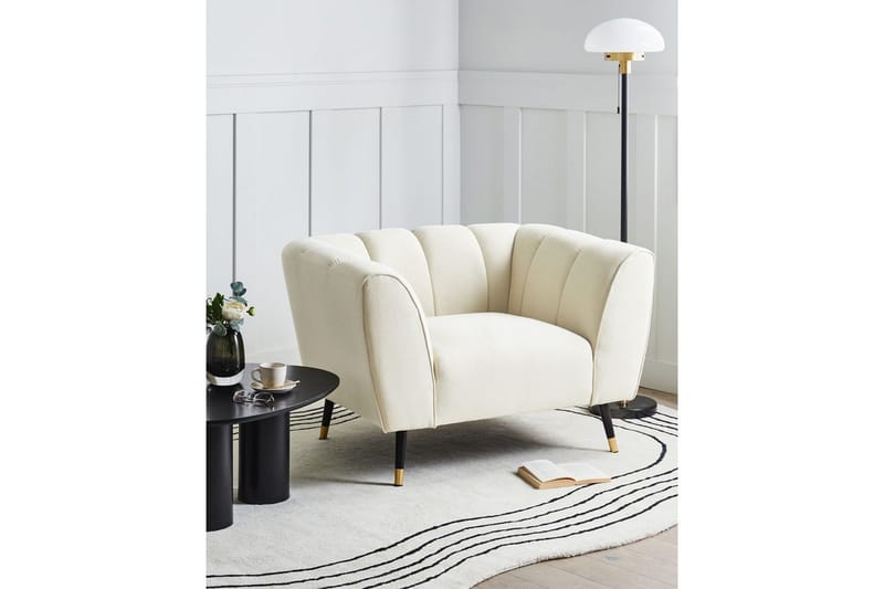 Fåtölj Orsta - Beige, svart, guld - Möbler - Fåtölj & stolar - Fåtölj