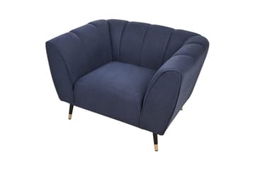 Fåtölj Orsta - Blå, svart, guld - Möbler - Fåtölj & stolar - Fåtölj