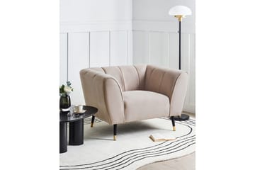 Fåtölj Orsta - Taupe, svart, guld - Möbler - Fåtölj & stolar - Fåtölj