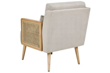 Fåtölj Orum - Beige, ljust trä - Möbler - Fåtölj & stolar - Fåtölj