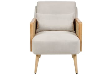 Fåtölj Orum - Beige, ljust trä - Möbler - Fåtölj & stolar - Fåtölj