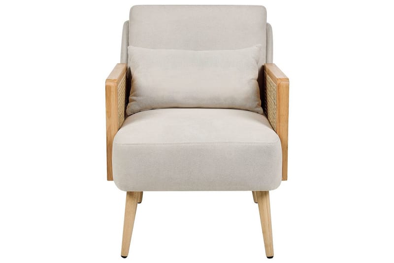 Fåtölj Orum - Beige, ljust trä - Möbler - Fåtölj & stolar - Fåtölj