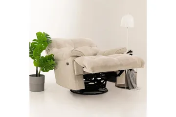 Osmara Reclinerfåtölj Elektrisk - Krämvit - Möbler - Fåtölj & stolar - Fåtölj - Liggfåtölj