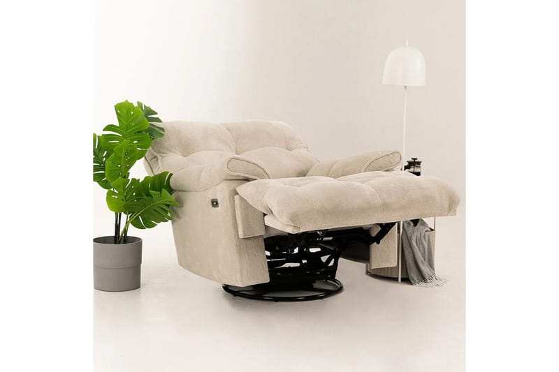 Osmara Reclinerfåtölj Elektrisk - Krämvit - Möbler - Fåtölj & stolar - Fåtölj - Biofåt ölj & reclinerfåtölj