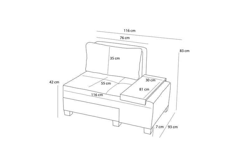 Perenna Bäddfåtölj - Antracit - Möbler - Fåtölj & stolar - Fåtölj - Bäddfåtölj