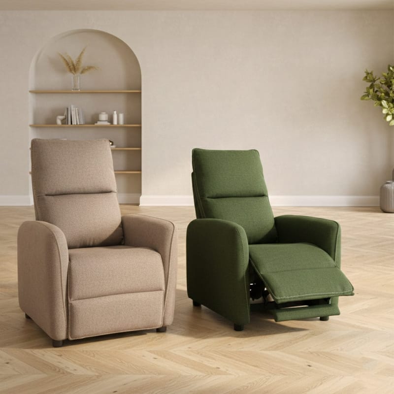 Reclinerfåtölj Örsvik med push back-mekanism - grön - Möbler - Fåtölj & stolar - Fåtölj - Biofåtölj & reclinerfåtölj